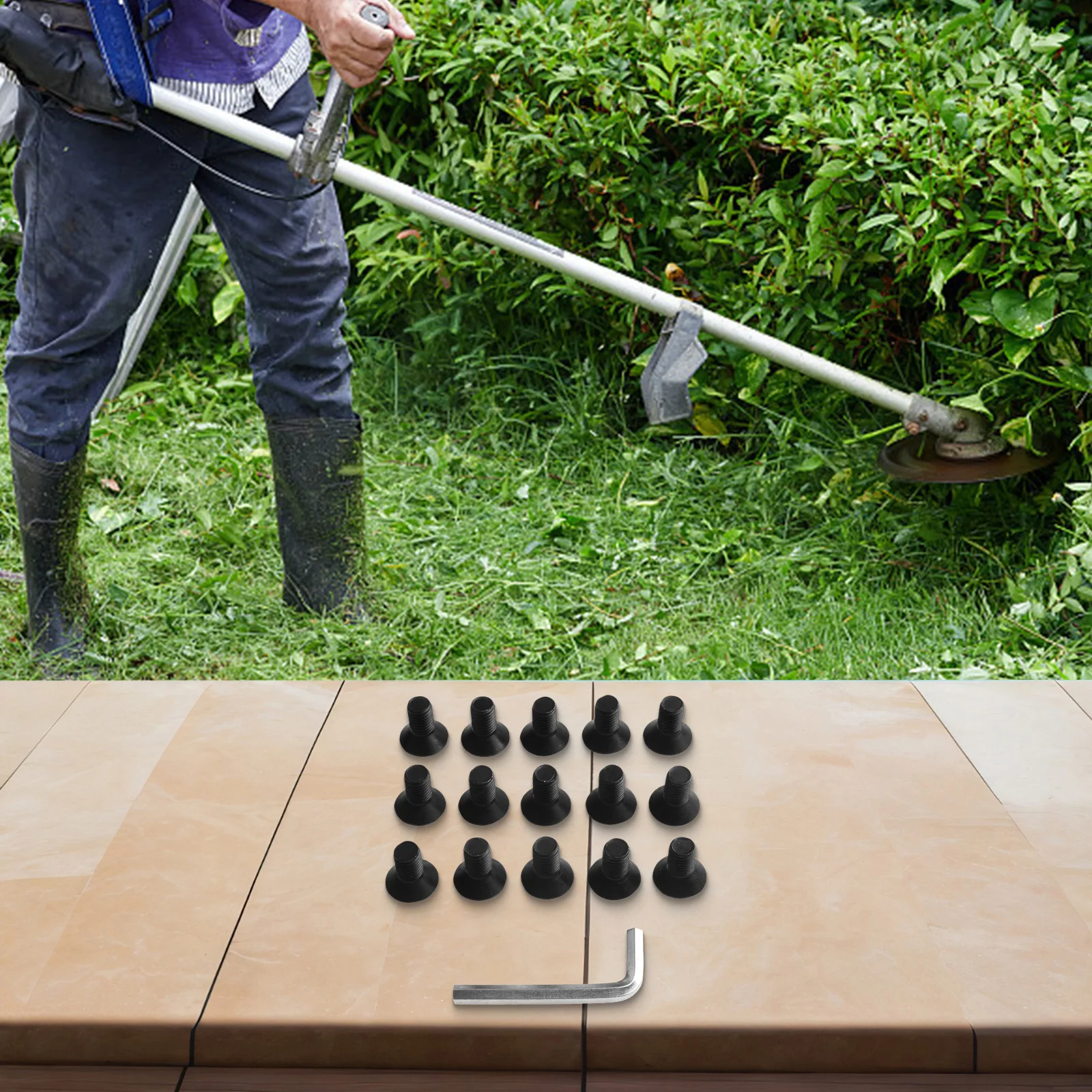 kf-S09775165063d4b409a56f151bd45c68cb Heavy Duty Trimmer Head Screws for Brush Cutter - Image 1